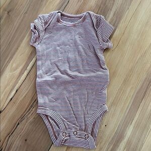 Carter's White and Orange Bodysuit Soft Cotton Comfort